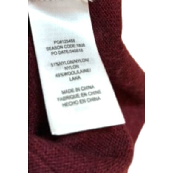 Splendid Burgundy Cowl Neck Wool Blend Sweater – Size S - Picture 4 of 6